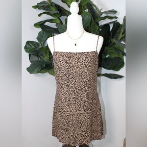 Reformation Marlowe Bengal Leopard Print Mini Dress